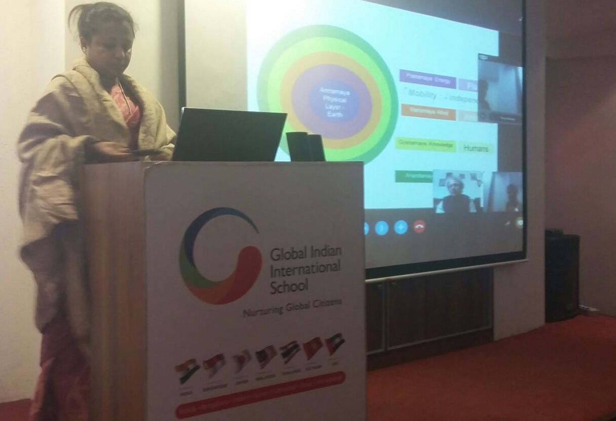 Prof. Singh Skype Presentation at Global Indian International School.
