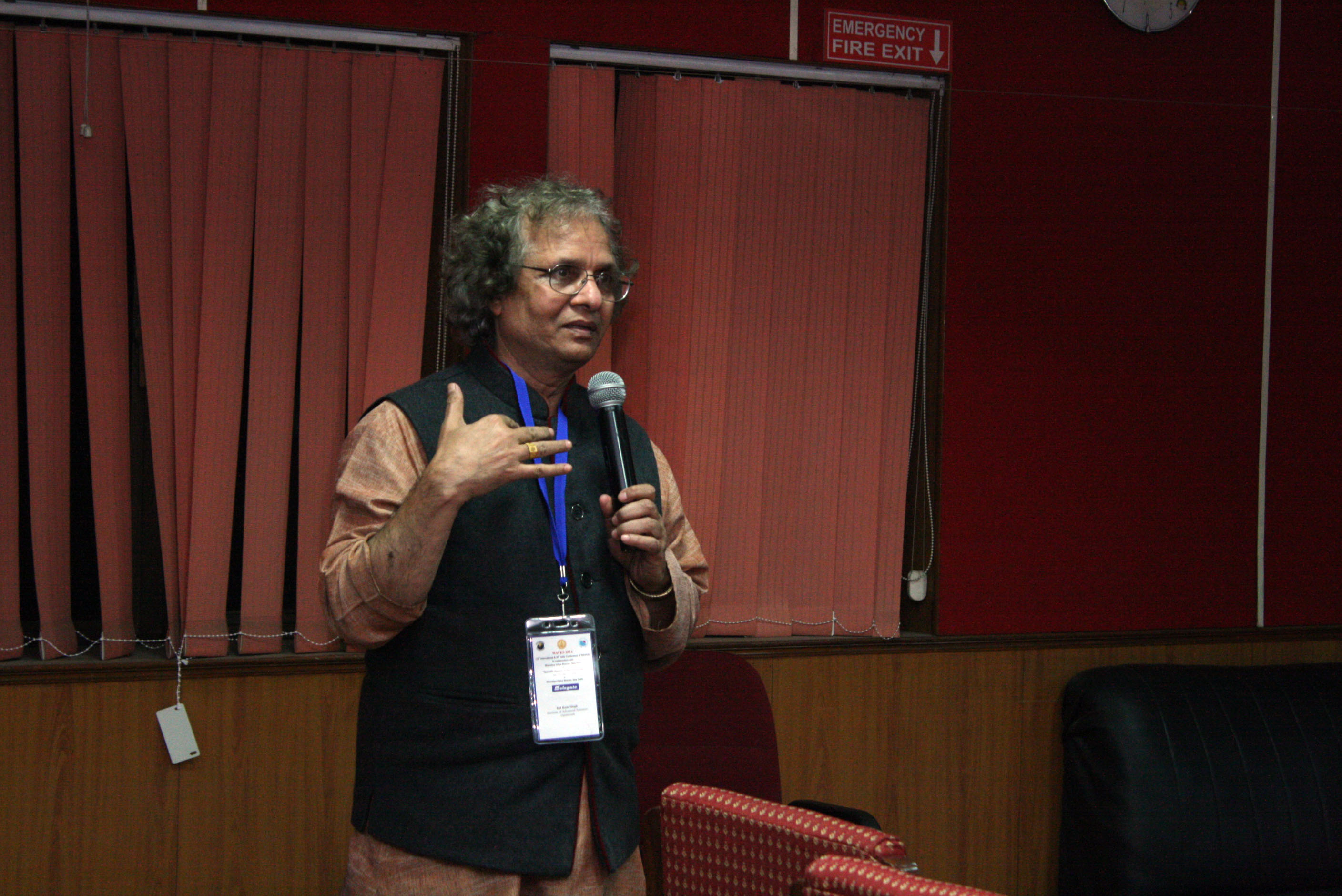Prof. Singh while Interacting in WAVES 2016 Conference