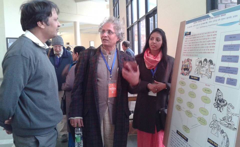 Prof. Singh and Dr. Dhir Presenting Poster at Vedanta Congress, 2015.